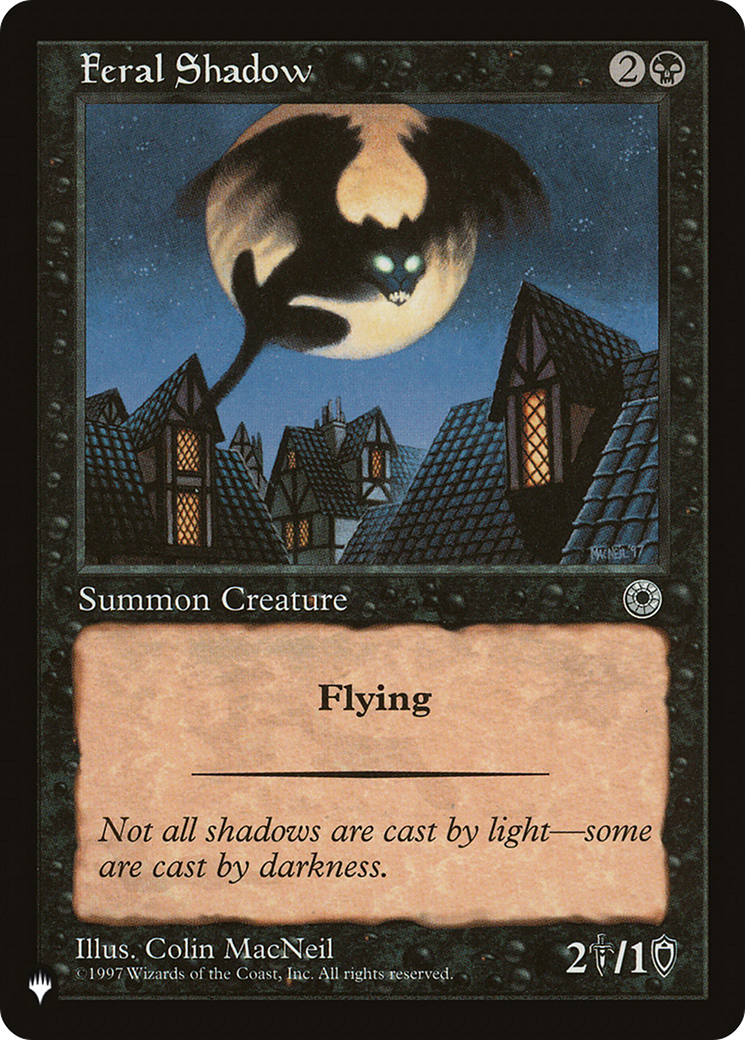 Feral Shadow (LIST-POR-93) [Mystery Booster] The List MTG Single Wizards of the Coast