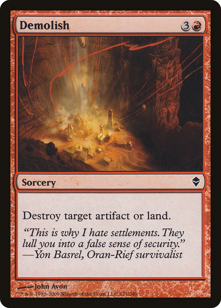 Demolish (ZEN-121) [Zendikar] Foil MTG Single Wizards of the Coast