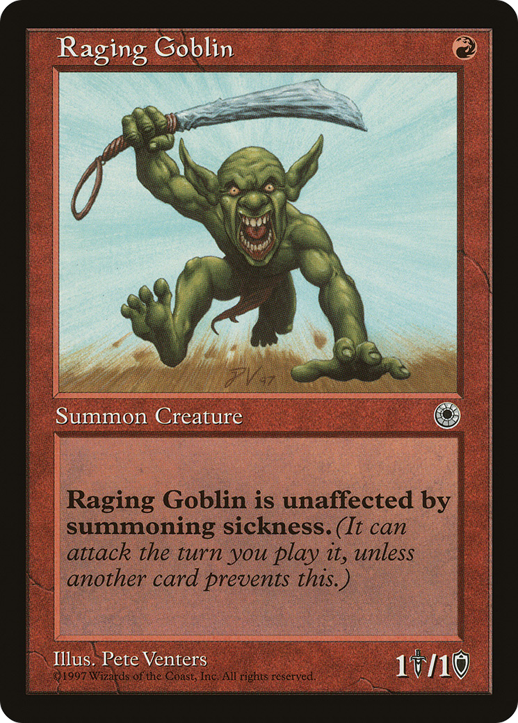 Raging Goblin (POR-145†) [Misc] Portal MTG Single Wizards of the Coast