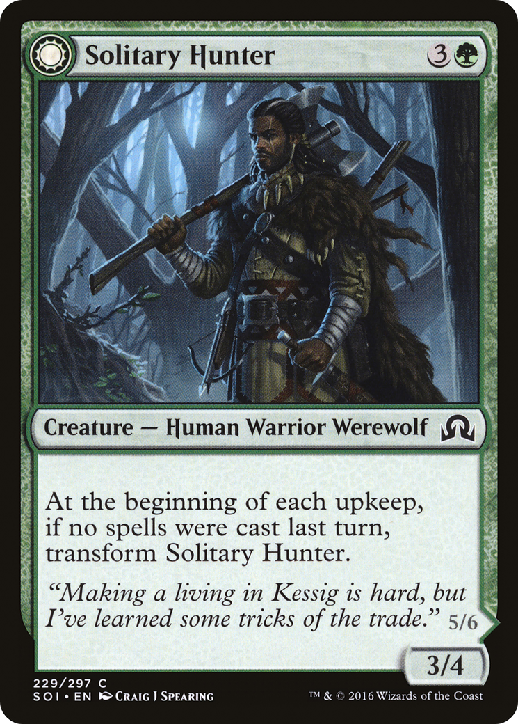 Solitary Hunter (SOI-229) [Shadows over Innistrad] Foil MTG Single Wizards of the Coast