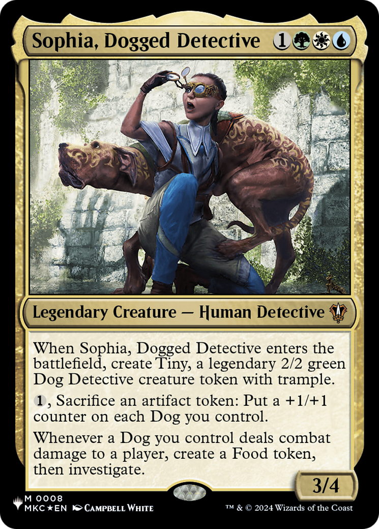 Sophia, Dogged Detective (MKC) (LIST-008) [Mystery Booster] The List Reprints MTG Single Wizards of the Coast