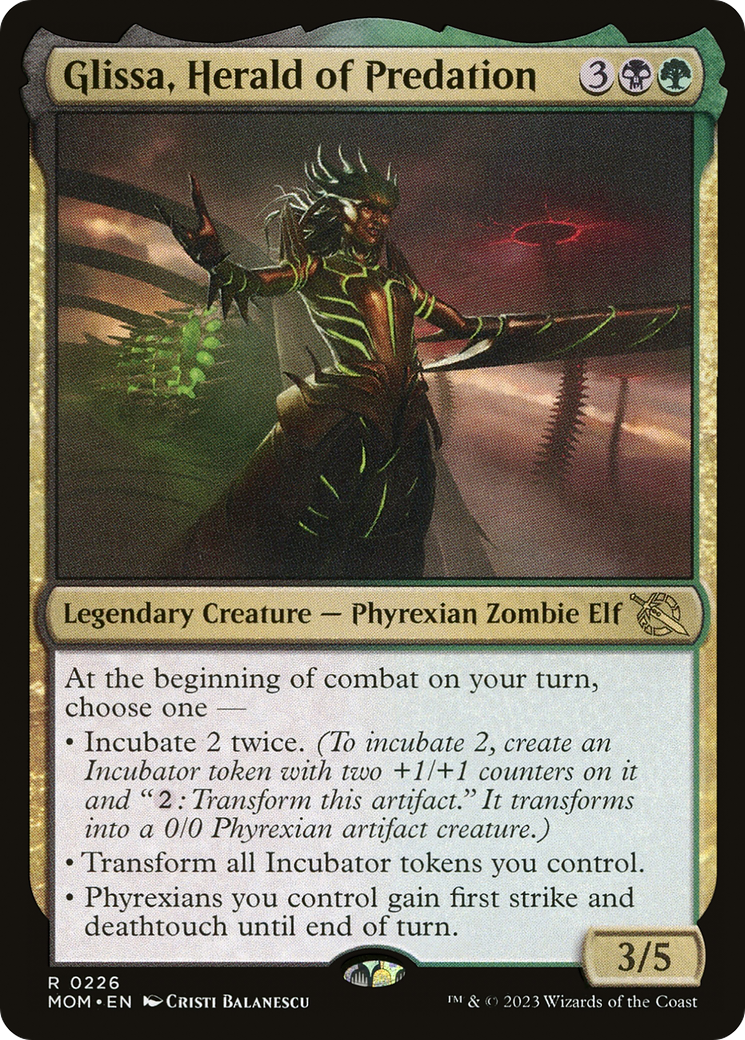 Glissa, Herald of Predation (MOM-226) [March of the Machine] Foil MTG Single Wizards of the Coast