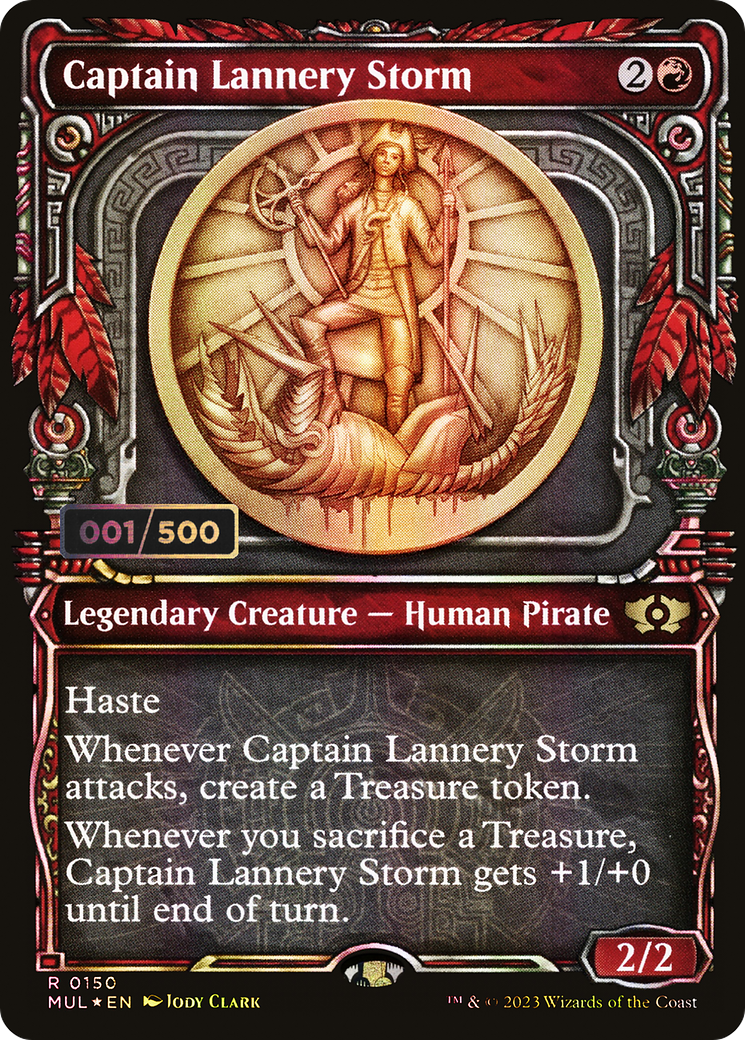 Captain Lannery Storm (Serial Numbered) (MUL-150) [Multiverse Legends] (Showcase) Foil MTG Single Wizards of the Coast