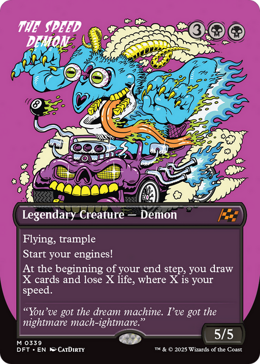 The Speed Demon (DFT-339) [Aetherdrift] (Borderless) MTG Single Wizards of the Coast