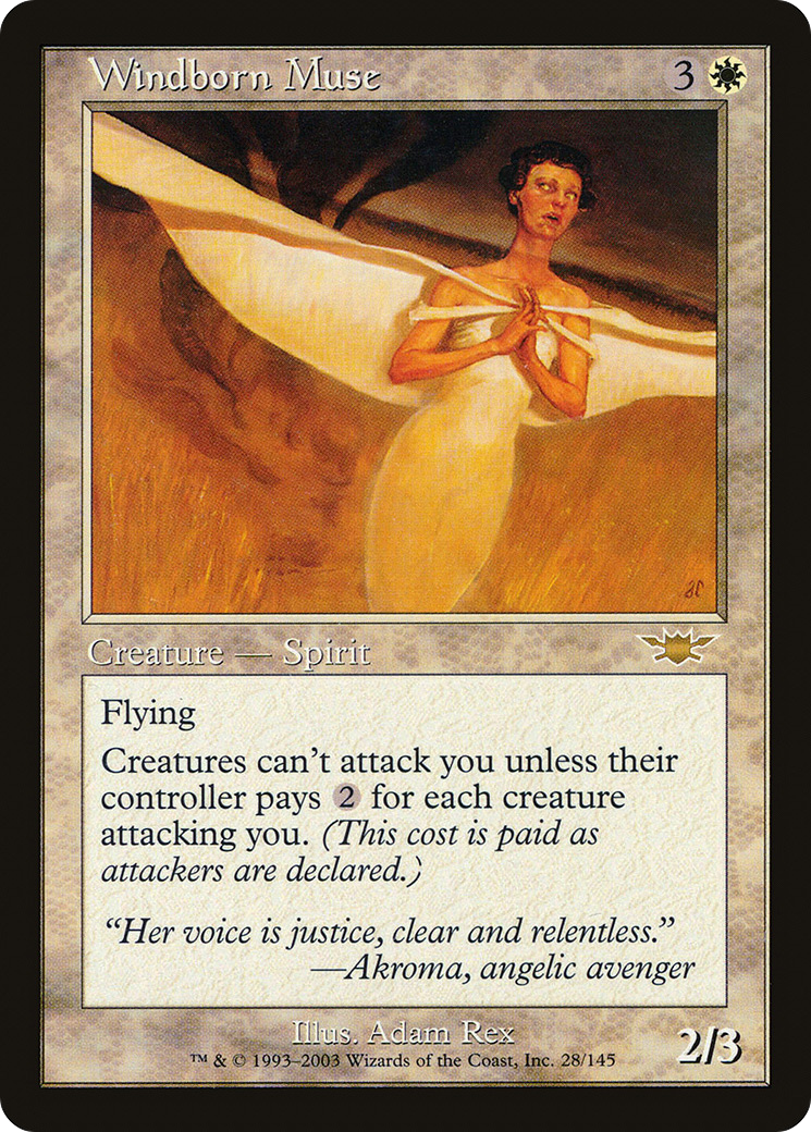 Windborn Muse (LGN-028) [Legions] MTG Single Wizards of the Coast