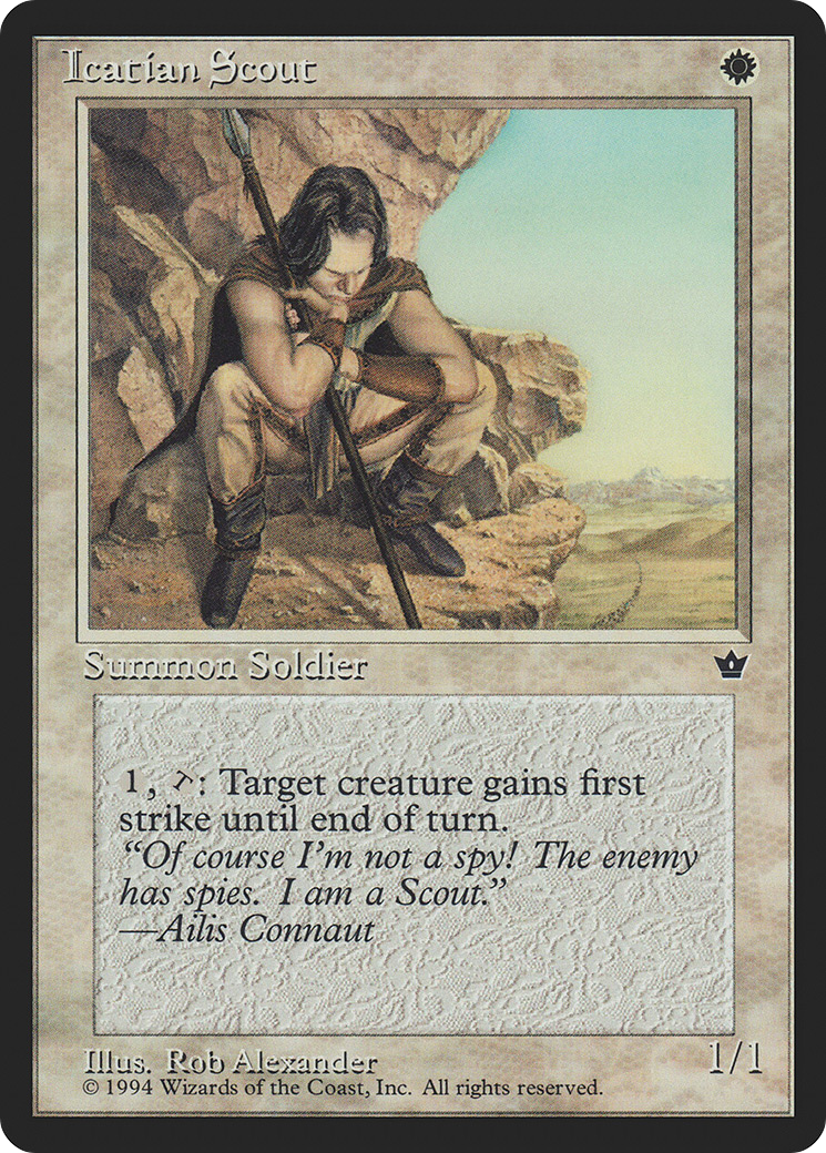 Icatian Scout (Alexander) (FEM-) [Fallen Empires] MTG Single Wizards of the Coast