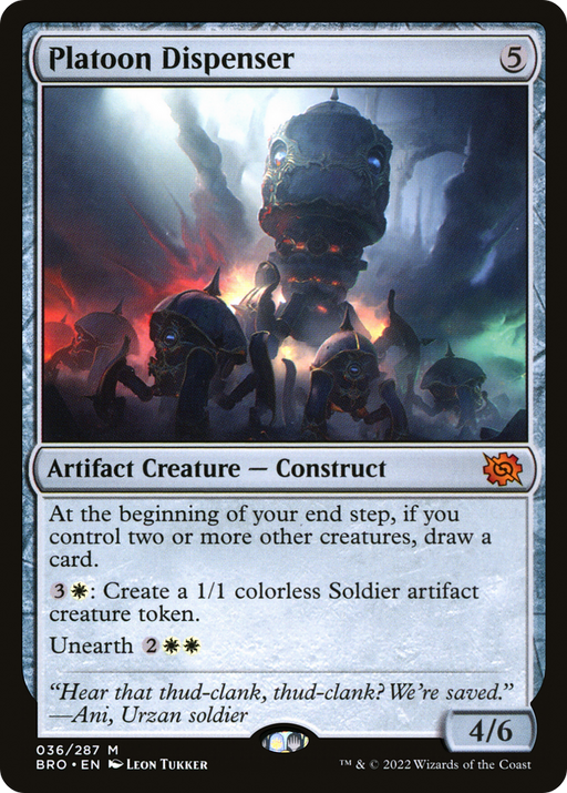 Platoon Dispenser (BRO-036) [The Brothers' War] MTG Single Wizards of the Coast