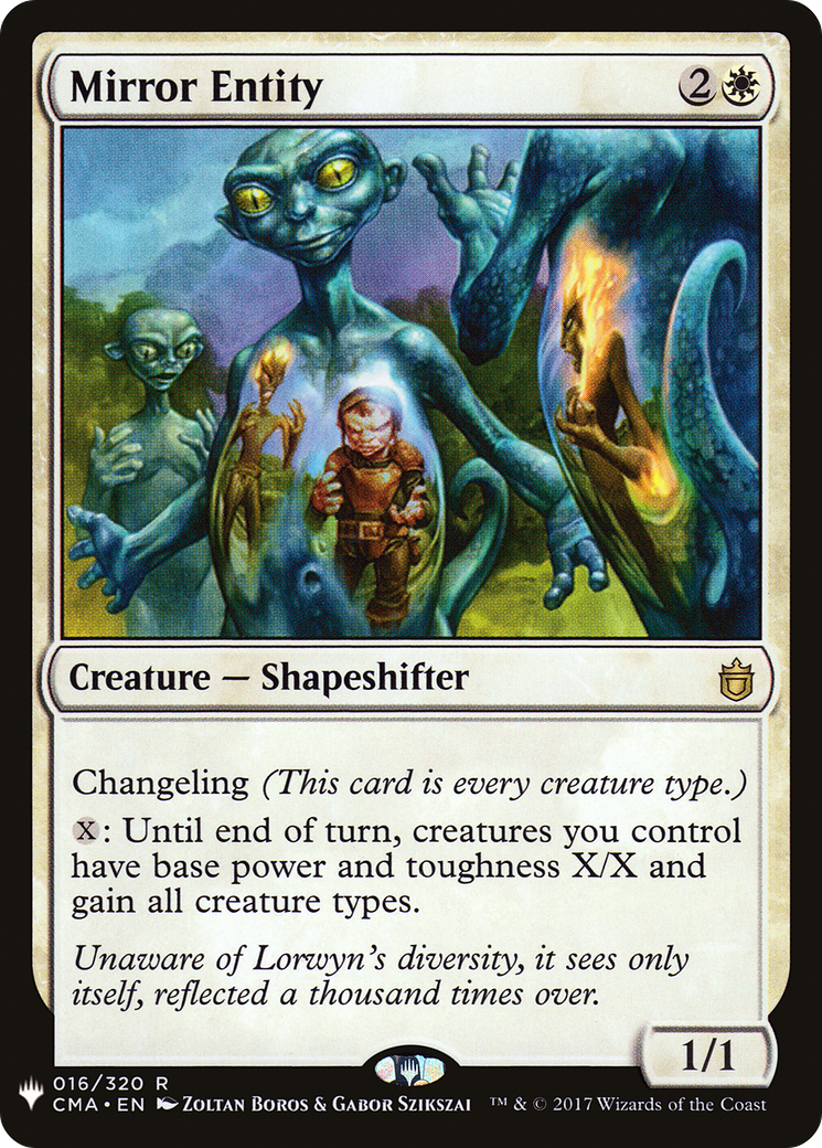 Mirror Entity (LIST-CMA-16) [Mystery Booster] The List MTG Single Wizards of the Coast