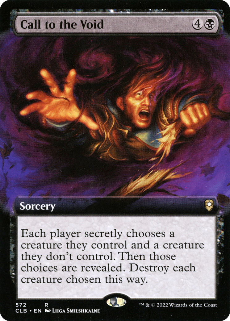 Call to the Void (CLB-572) [Commander Legends: Battle for Baldur's Gate] (Extended Art) Foil MTG Single Wizards of the Coast