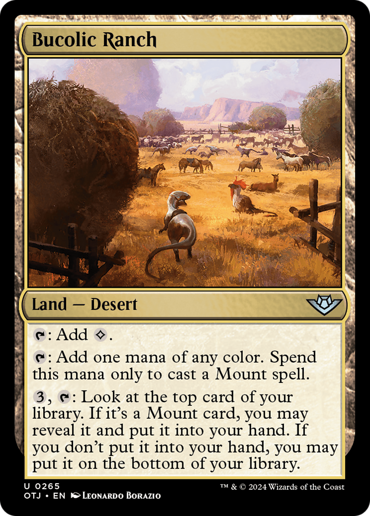 Bucolic Ranch (OTJ-265) [Outlaws of Thunder Junction] Foil MTG Single Wizards of the Coast