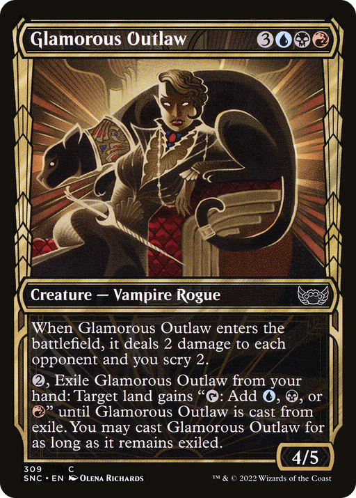 Glamorous Outlaw (SNC-309) [Streets of New Capenna] (Showcase) MTG Single Wizards of the Coast