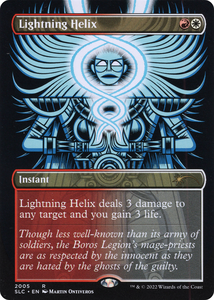 Lightning Helix (SLC-2005) [Secret Lair] Countdown Kit (Borderless) Foil MTG Single Wizards of the Coast