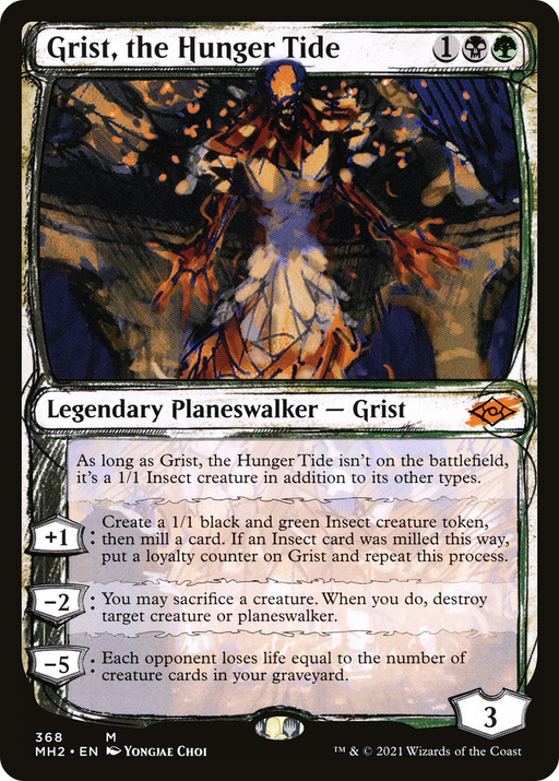 Grist, the Hunger Tide (MH2-368) [Modern Horizons 2] (Showcase) Foil MTG Single Modern Horizons 2