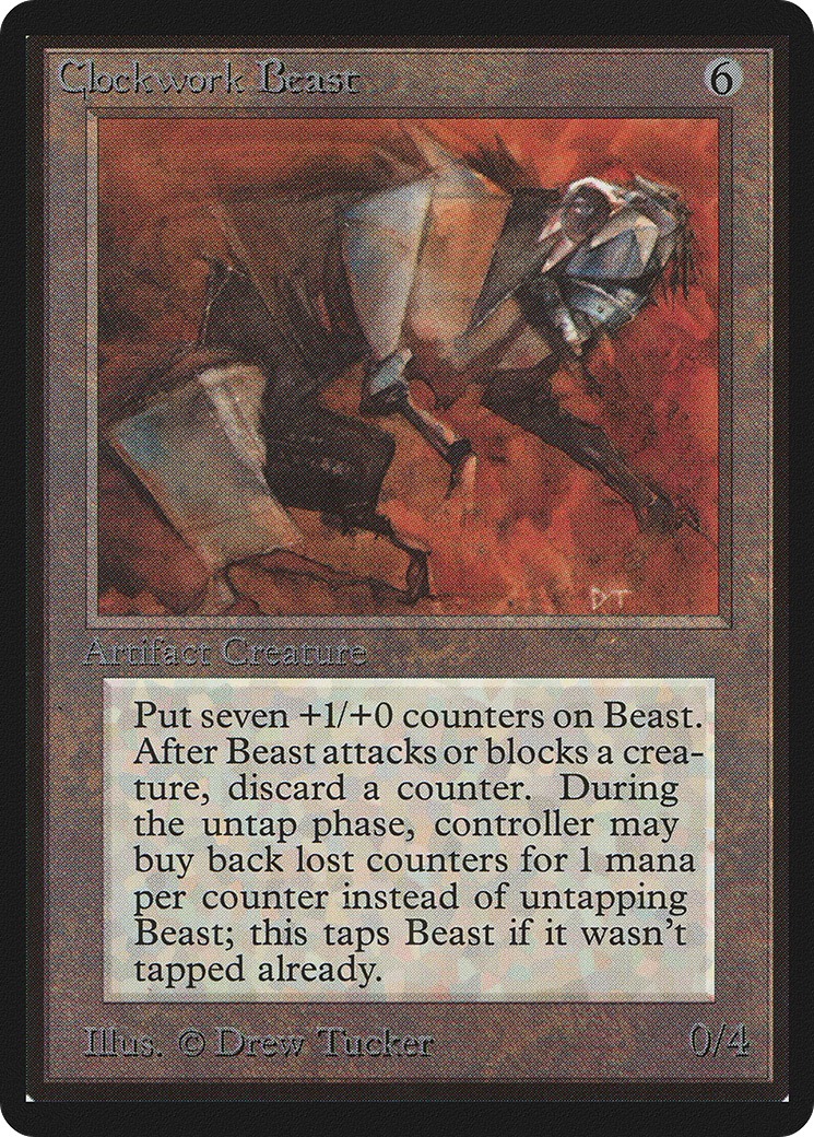 Clockwork Beast (LEB-) [Oldschool] Limited Edition Beta MTG Single Wizards of the Coast