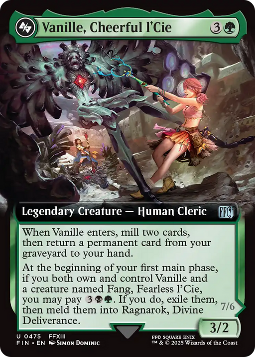 Vanille, Cheerful l'Cie (FIN-475) [FINAL FANTASY] (Extended Art) MTG Single Wizards of the Coast