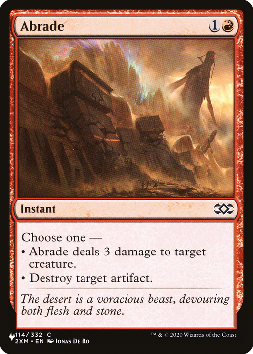 Abrade (LIST-2XM-114) [Mystery Booster] The List MTG Single Wizards of the Coast