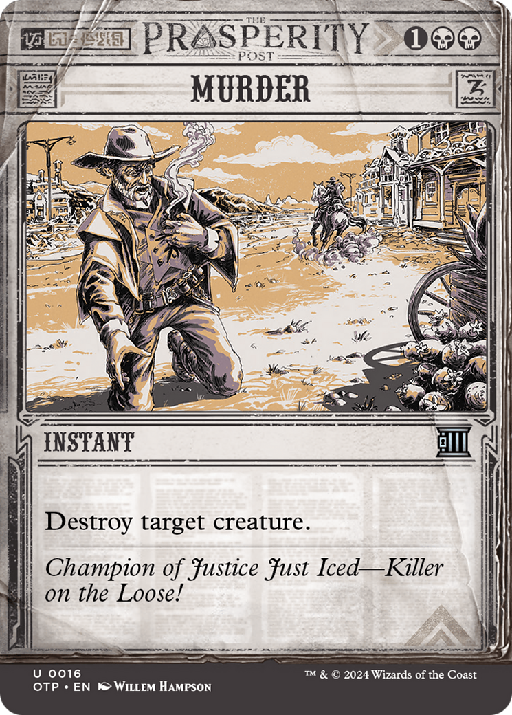 Murder (OTP-016) [Breaking News] (Showcase) (Borderless) MTG Single Wizards of the Coast