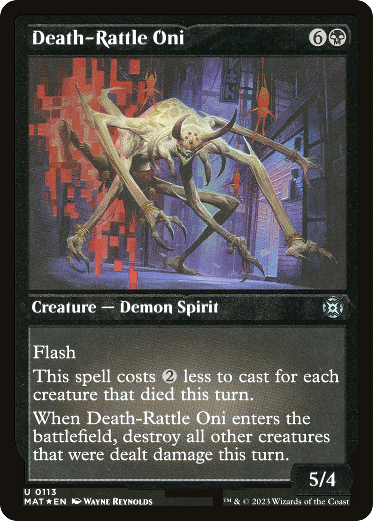 Death-Rattle Oni (MAT-113) [March of the Machine: The Aftermath] Etched Foil MTG Single Wizards of the Coast