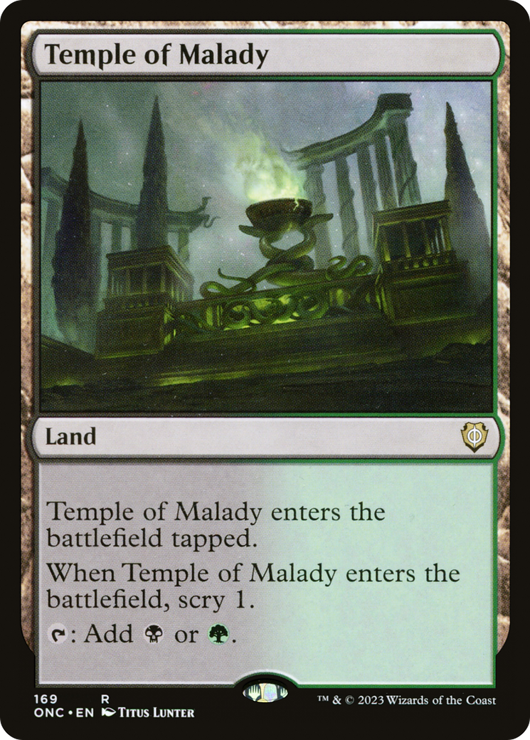 Temple of Malady (ONC-169) [Phyrexia: All Will Be One Commander] MTG Single Wizards of the Coast
