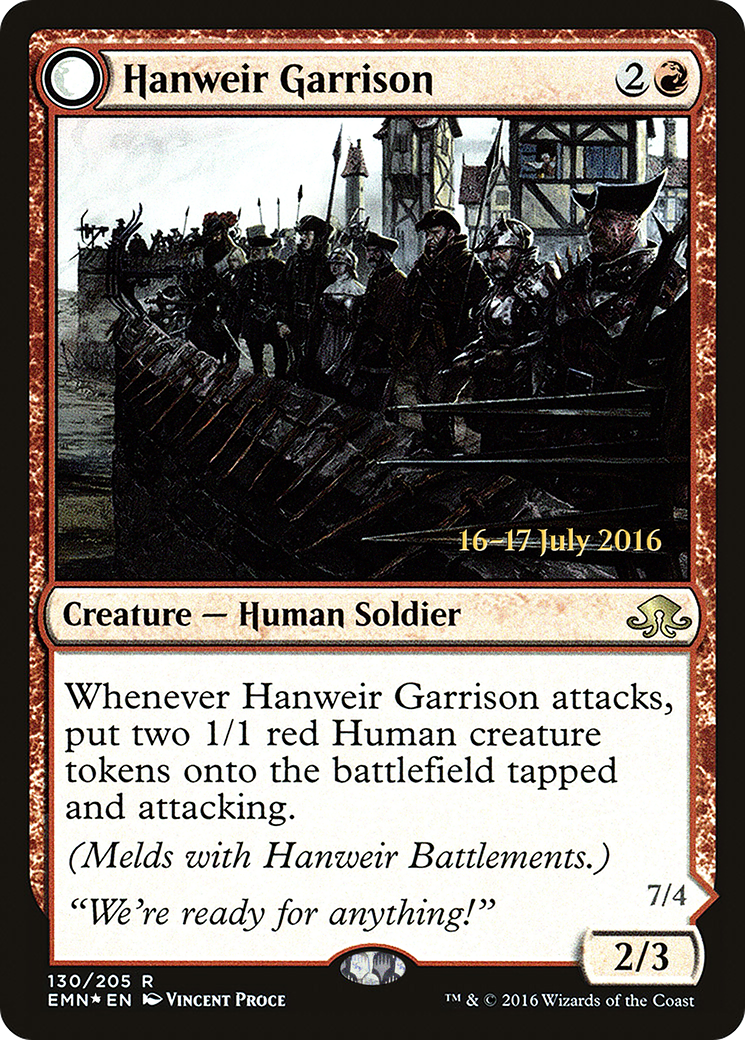 Hanweir Garrison (PRE-130) [Eldritch Moon Promos] Foil MTG Single Wizards of the Coast