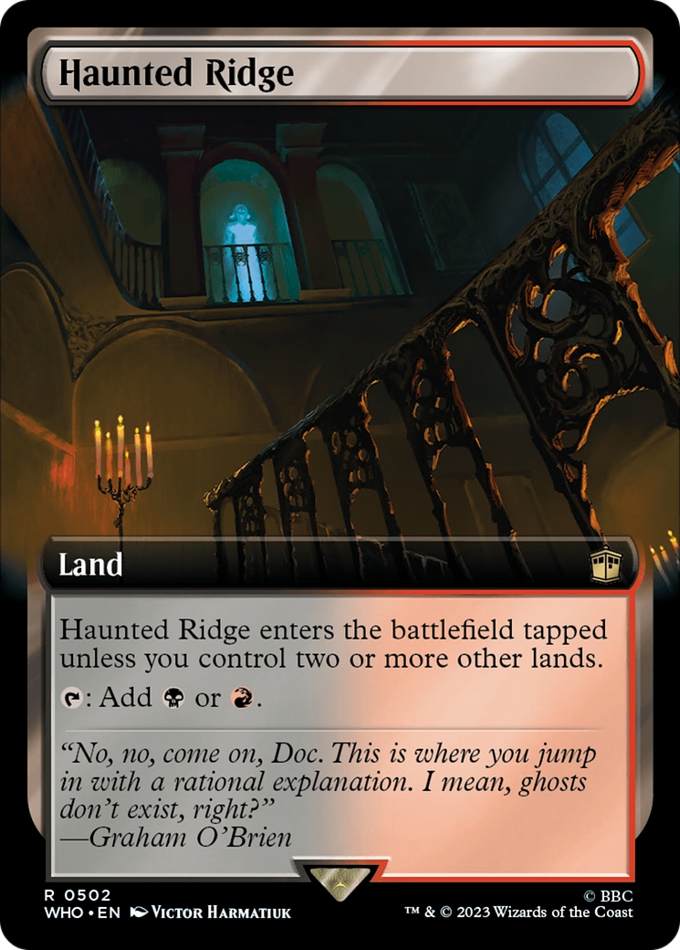 Haunted Ridge (WHO-502) [Doctor Who] (Extended Art) MTG Single Wizards of the Coast