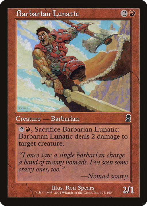 Barbarian Lunatic (ODY-175) [Odyssey] MTG Single Wizards of the Coast