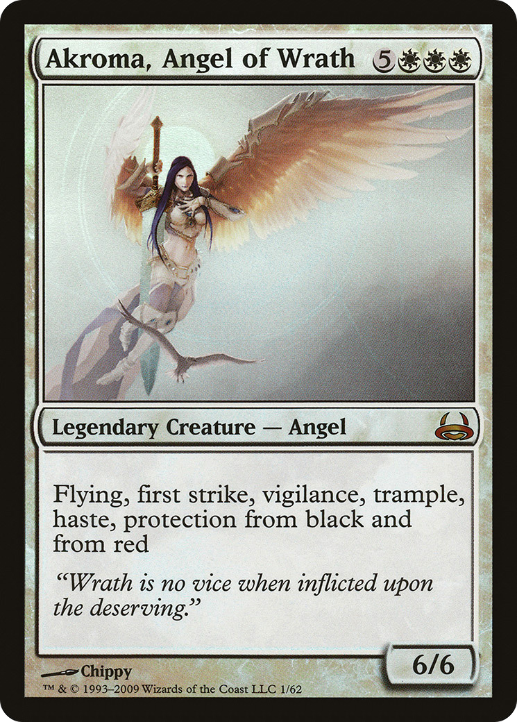 Akroma, Angel of Wrath (DDC-001) [Misc] Duel Decks: Divine vs. Demonic Foil MTG Single Wizards of the Coast