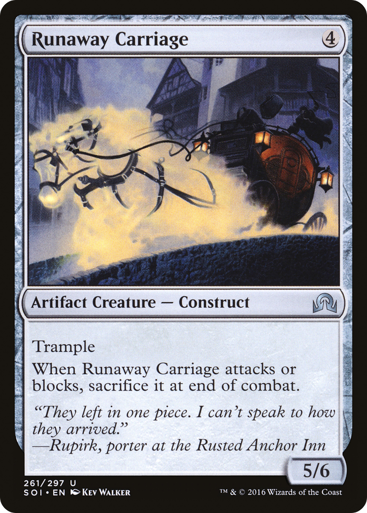 Runaway Carriage (SOI-261) [Shadows over Innistrad] Foil MTG Single Wizards of the Coast