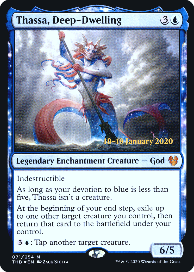 Thassa, Deep-Dwelling (PRE-071) [Theros Beyond Death Promos] Foil MTG Single Wizards of the Coast