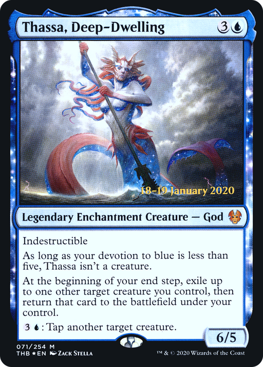 Thassa, Deep-Dwelling (PRE-071) [Theros Beyond Death Promos] Foil MTG Single Wizards of the Coast