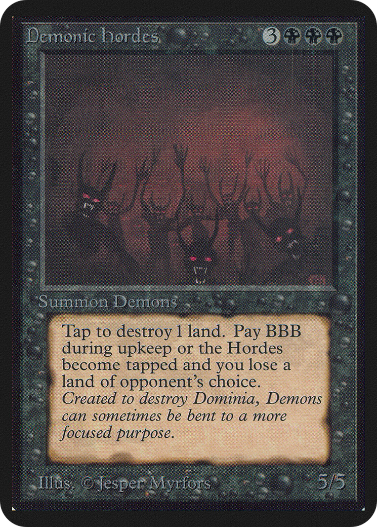 Demonic Hordes (LEA-) [Oldschool] Limited Edition Alpha MTG Single Wizards of the Coast