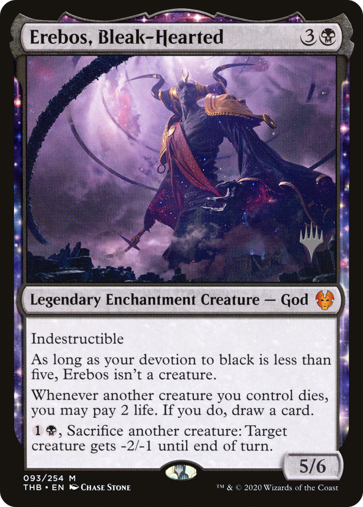 Erebos, Bleak-Hearted (PPTHB-093) [Theros Beyond Death Promos] Foil MTG Single Wizards of the Coast