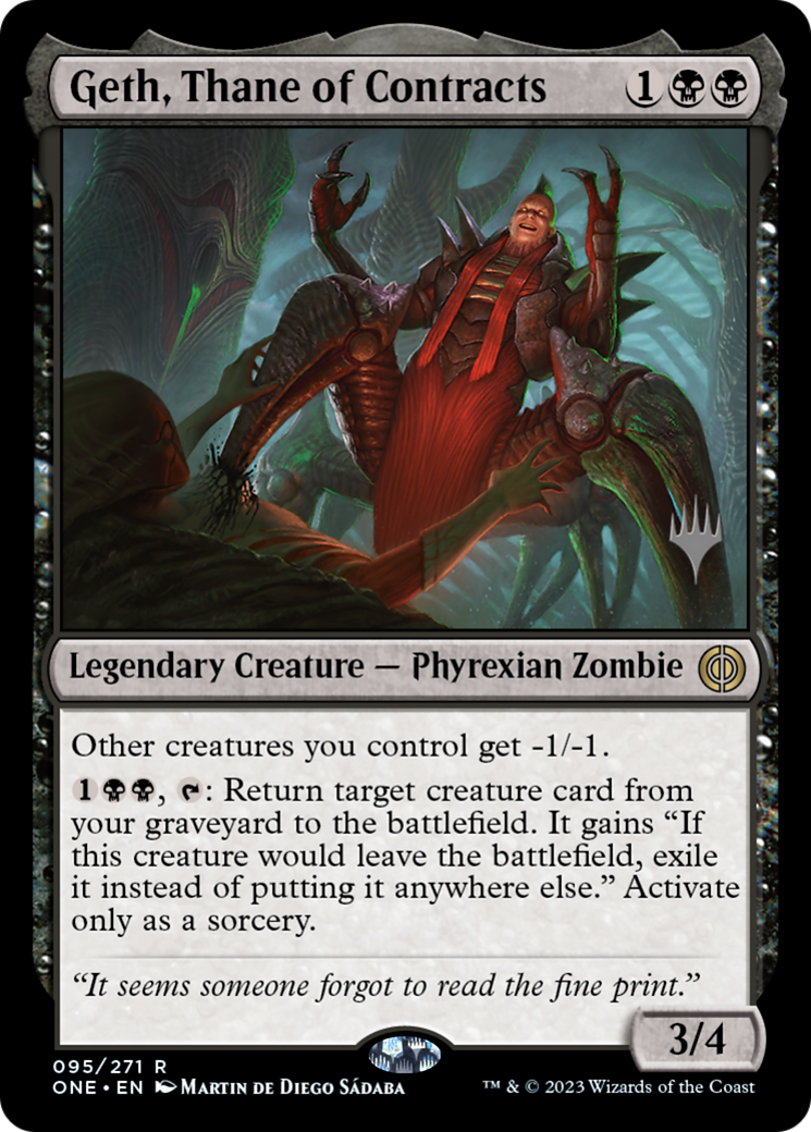 Geth, Thane of Contracts (PPONE-95P) [Phyrexia: All Will Be One Promos] Foil MTG Single Wizards of the Coast