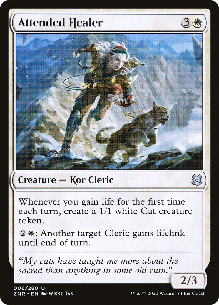 Attended Healer (ZNR-006) [Zendikar Rising] MTG Single Wizards of the Coast