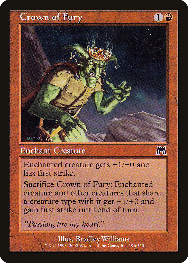 Crown of Fury (ONS-196) [Onslaught] MTG Single Wizards of the Coast