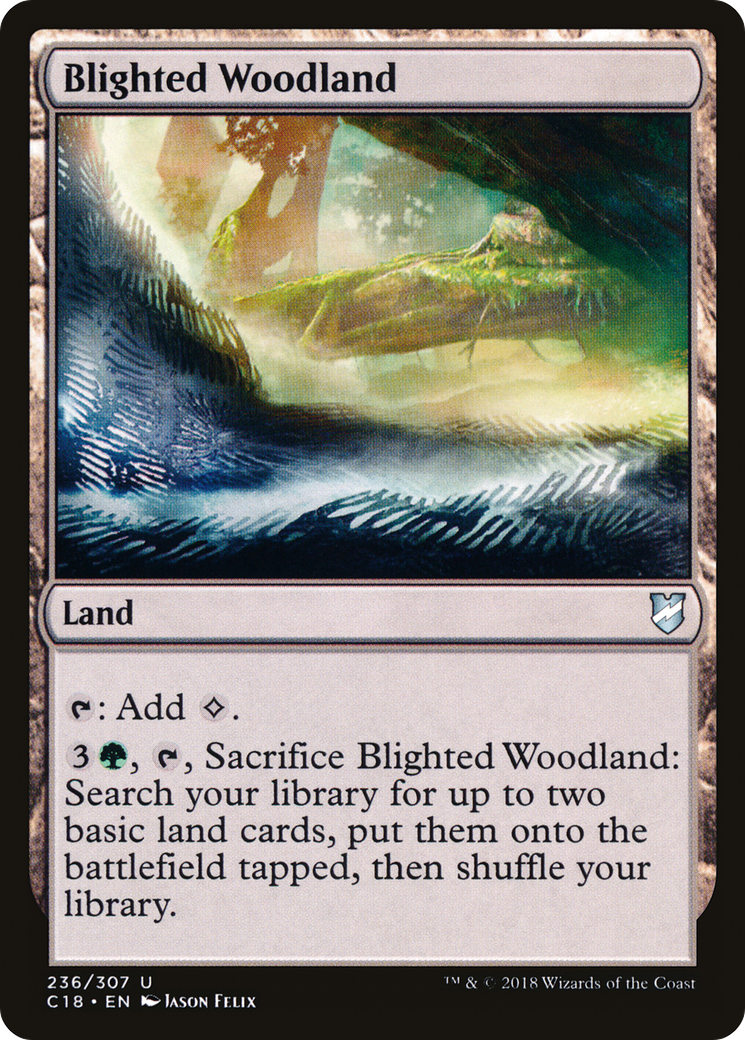 Blighted Woodland (C18-236) [Commander 2018] MTG Single Wizards of the Coast