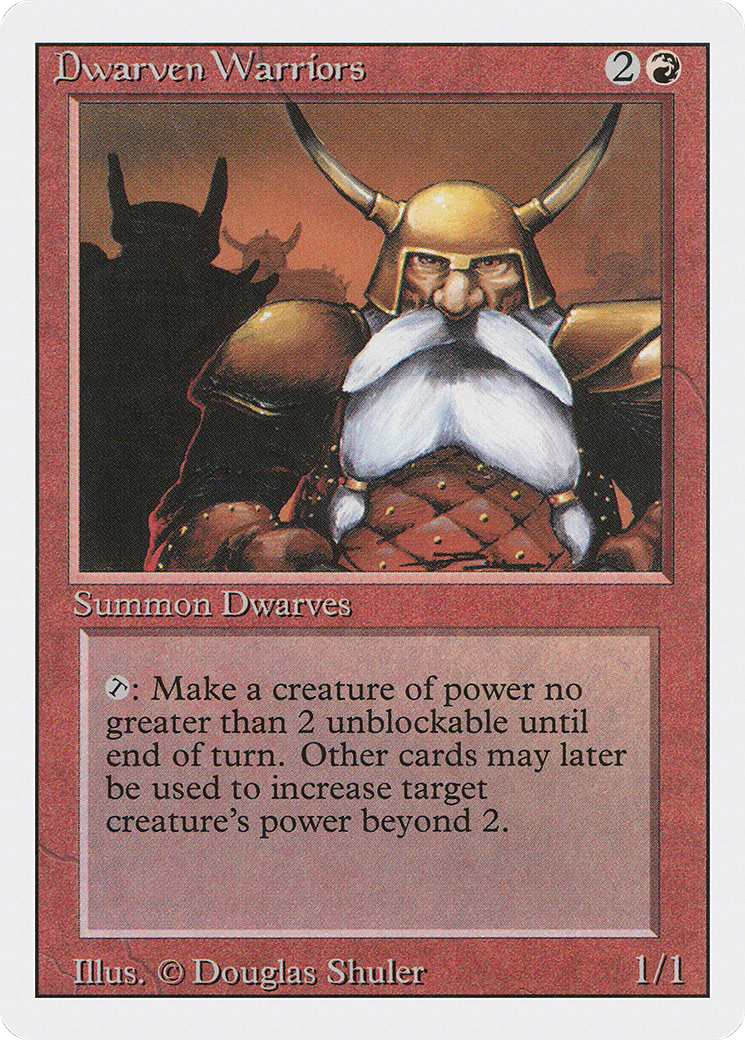 Dwarven Warriors (3ED-144) [Revised Edition] MTG Single Wizards of the Coast