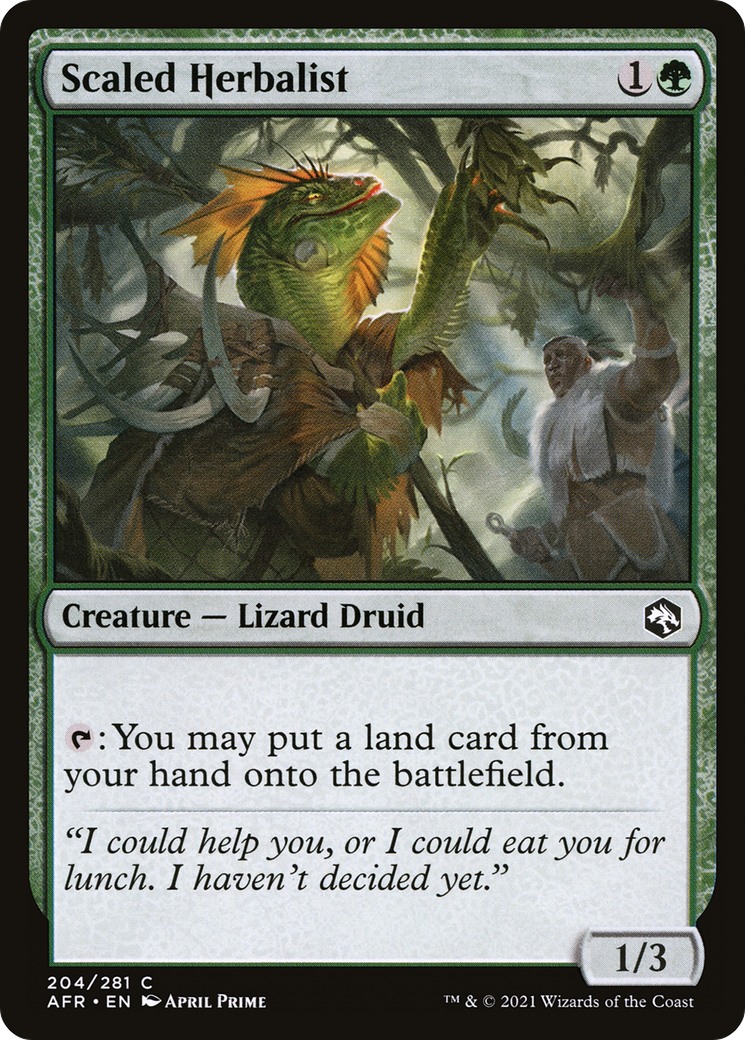 Scaled Herbalist (AFR-204) [Adventures in the Forgotten Realms] MTG Single Wizards of the Coast