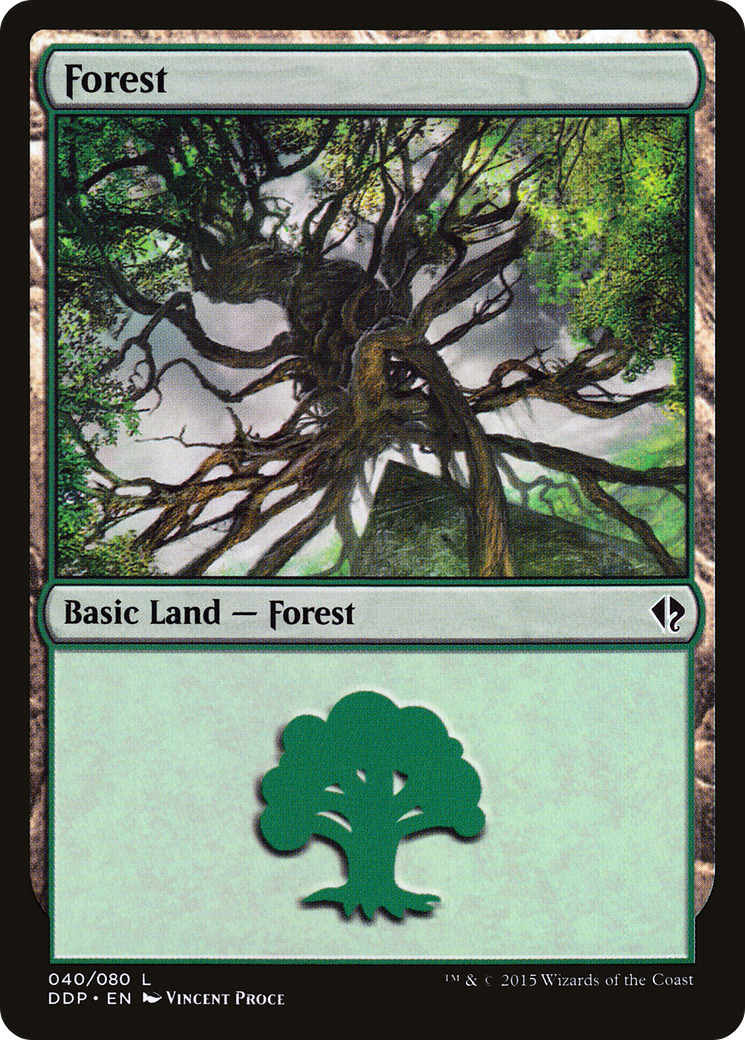Forest (040) (DDP-040) [Misc] Duel Decks: Zendikar vs. Eldrazi MTG Single Wizards of the Coast