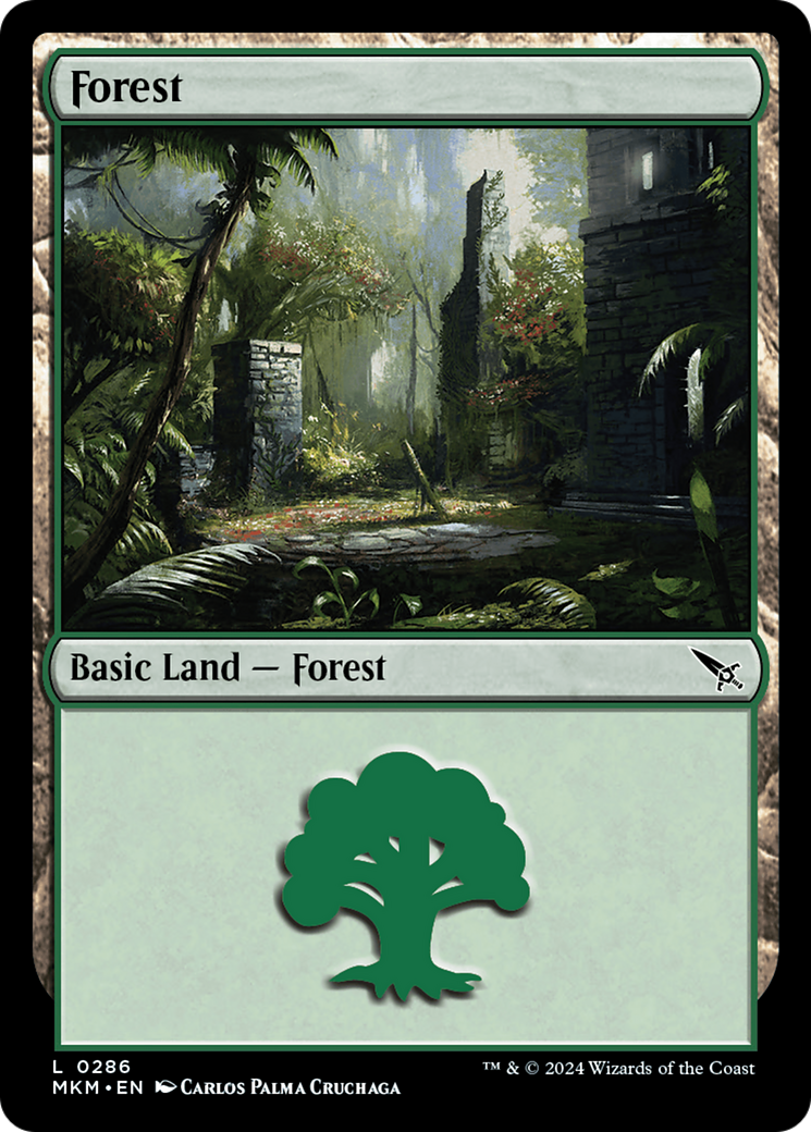 Forest (0286) (MKM-286) [Murders at Karlov Manor] MTG Single Murders at Karlov Manor