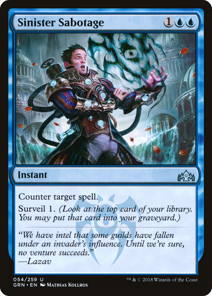 Sinister Sabotage (GRN-054) [Guilds of Ravnica] Foil MTG Single Wizards of the Coast