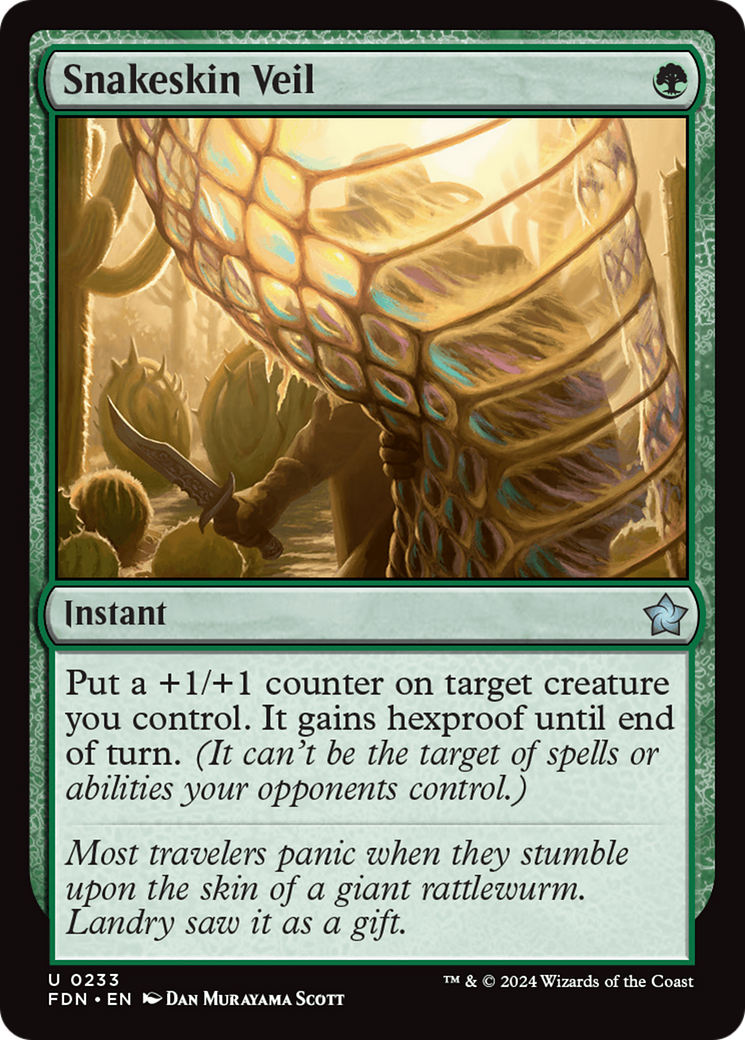 Snakeskin Veil (FDN-233) [Foundations] Foil MTG Single Wizards of the Coast