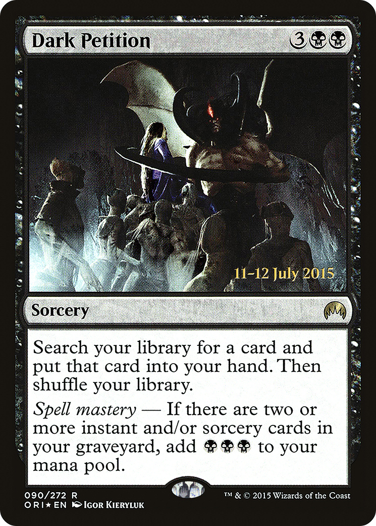 Dark Petition (PRE-090) [Magic Origins Promos] Foil MTG Single Wizards of the Coast