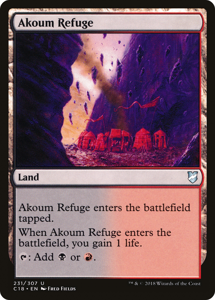 Akoum Refuge (C18-231) [Commander 2018] MTG Single Wizards of the Coast