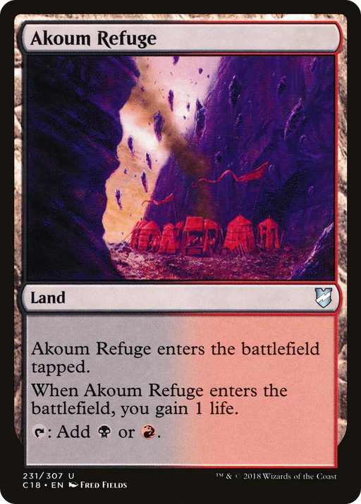 Akoum Refuge (C18-231) [Commander 2018] MTG Single Wizards of the Coast