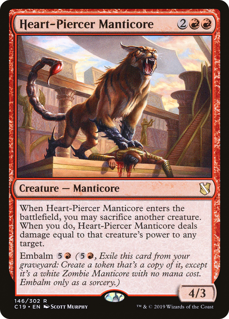 Heart-Piercer Manticore (C19-146) [Commander 2019] MTG Single Wizards of the Coast
