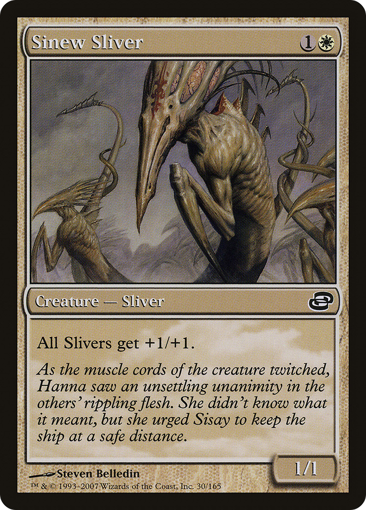 Sinew Sliver (PLC-030) [Planar Chaos] (colorshifted) Foil MTG Single Planar Chaos