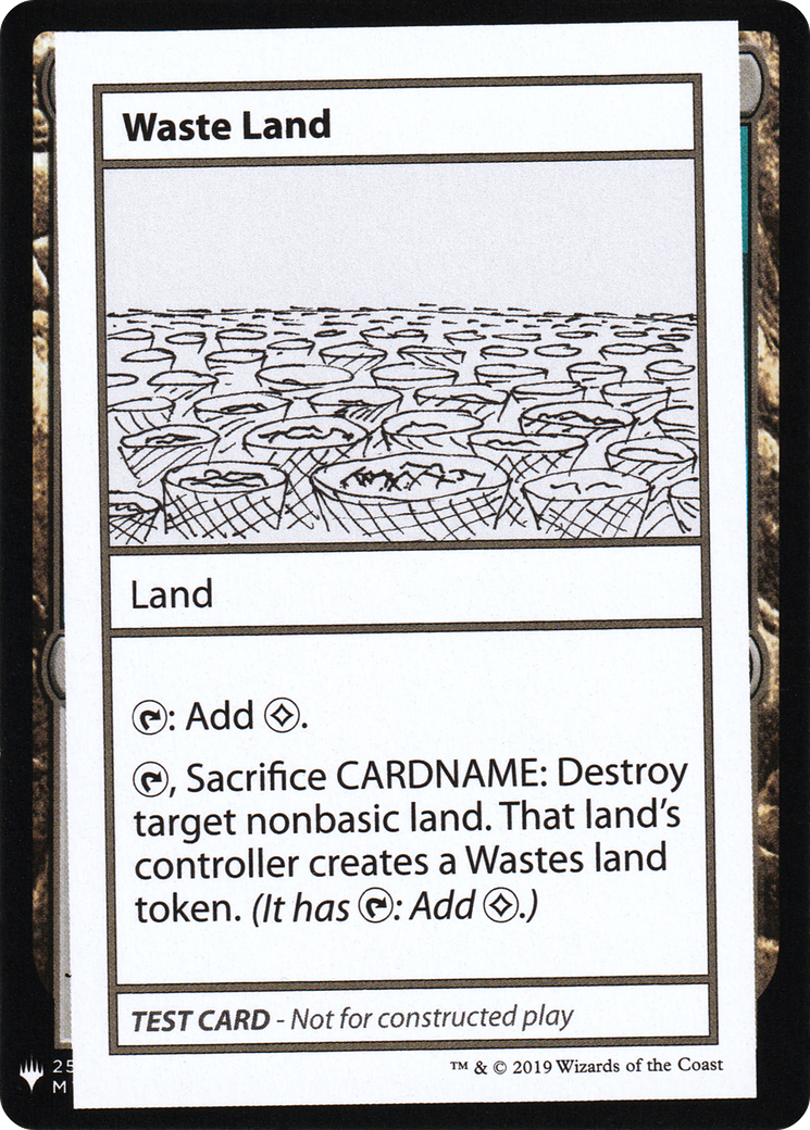 Waste Land (CMB1-) [Mystery Booster] Playtest Cards 2019 MTG Single Wizards of the Coast