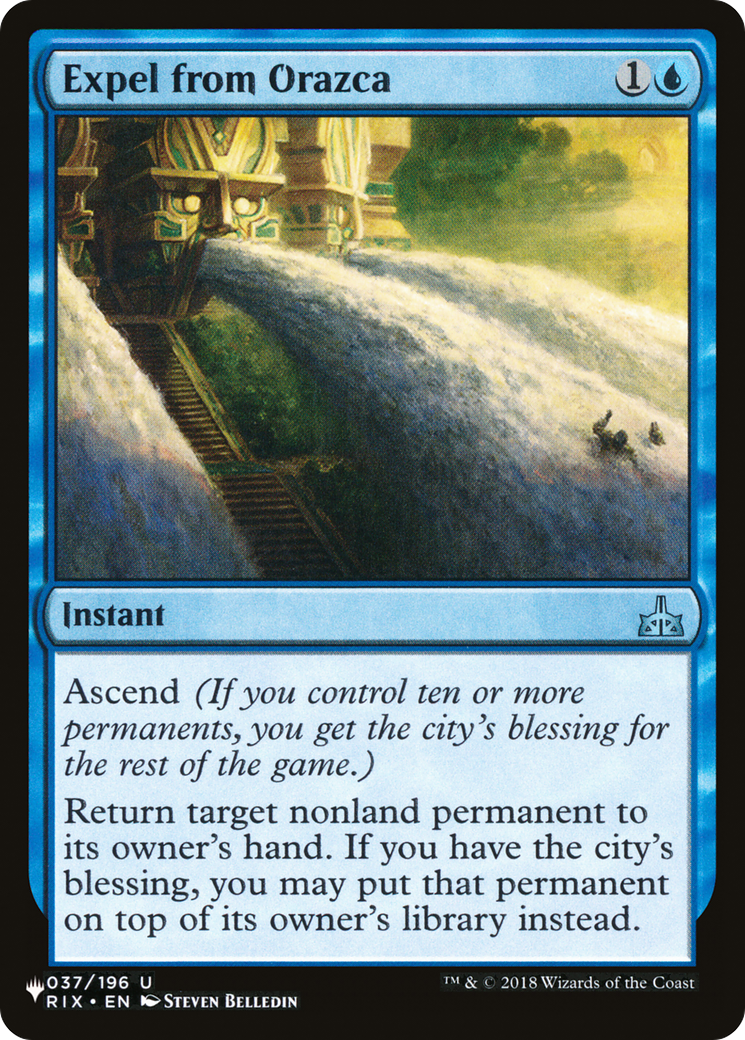 Expel from Orazca (LIST-RIX-37) [Mystery Booster] The List MTG Single Wizards of the Coast
