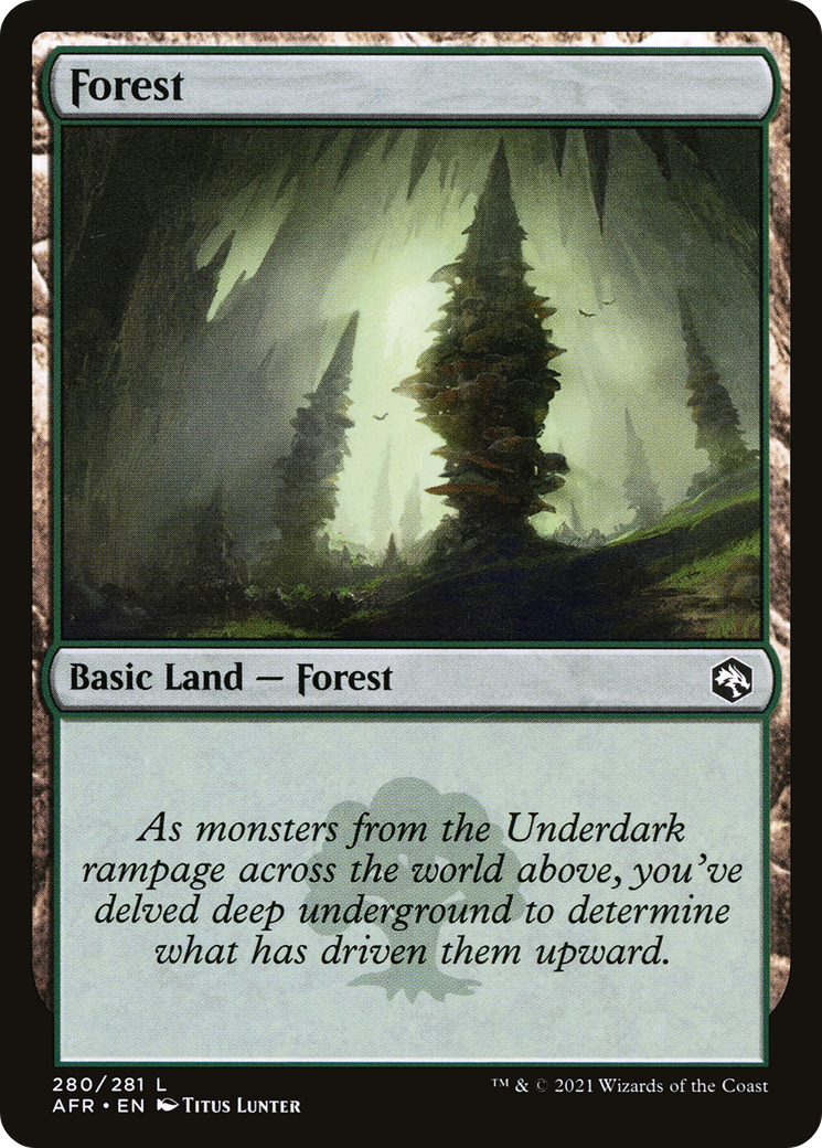 Forest (280) (AFR-280) [Adventures in the Forgotten Realms] Foil MTG Single Wizards of the Coast